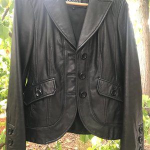 Guess Women's Black Leather Jacket